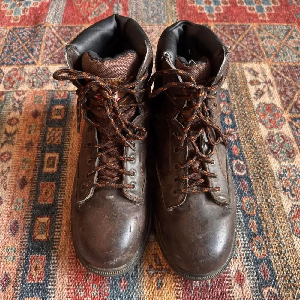Brown sturdy leather Brahma boots Size 11